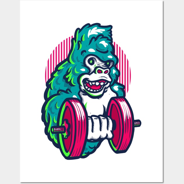 Gorilla Gym Wall Art by wehkid